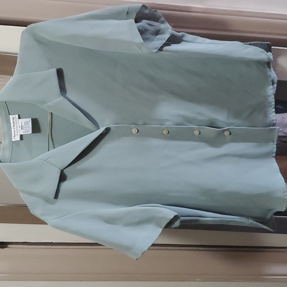 Rena Rowan blouse, Jade green, size 12